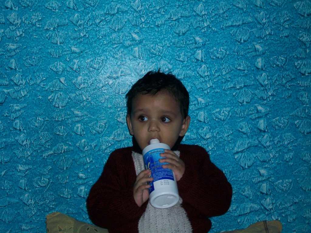My neighbour's kid and my favourite blue wall 